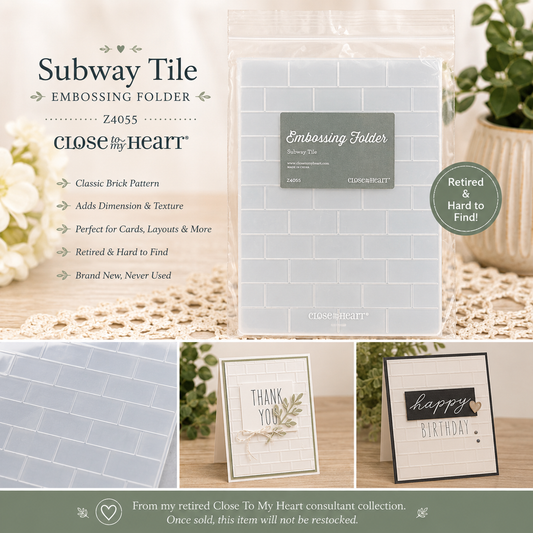 Close To My Heart Z4055 Subway Tile Embossing Folder