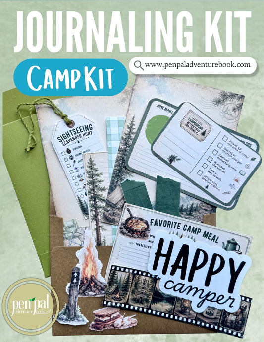 Camp Journal Kit | Camping Travel Journal Ephemera Pack