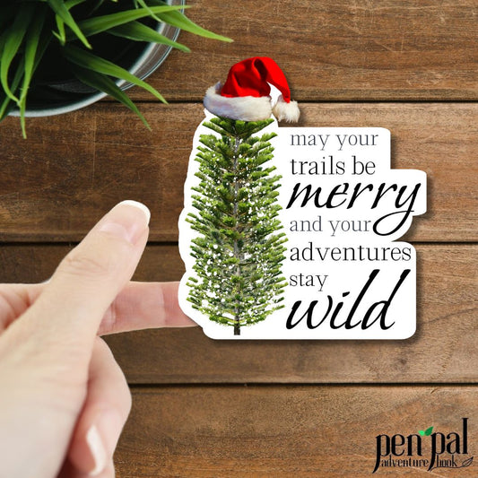 Christmas adventure sticker for travel journals