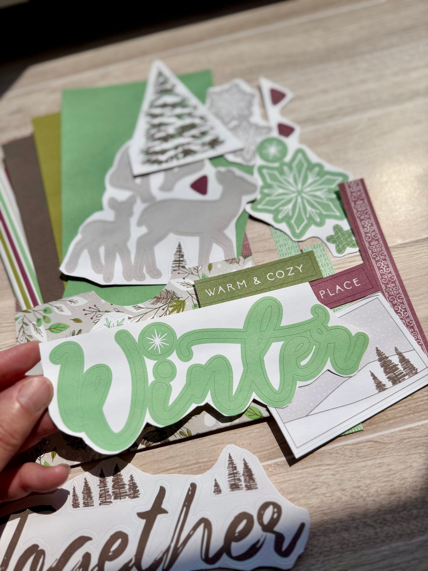 Mini Handmade Folio Ephemera Set | Together in Winter Set| Paper Journal Supplies | P62
