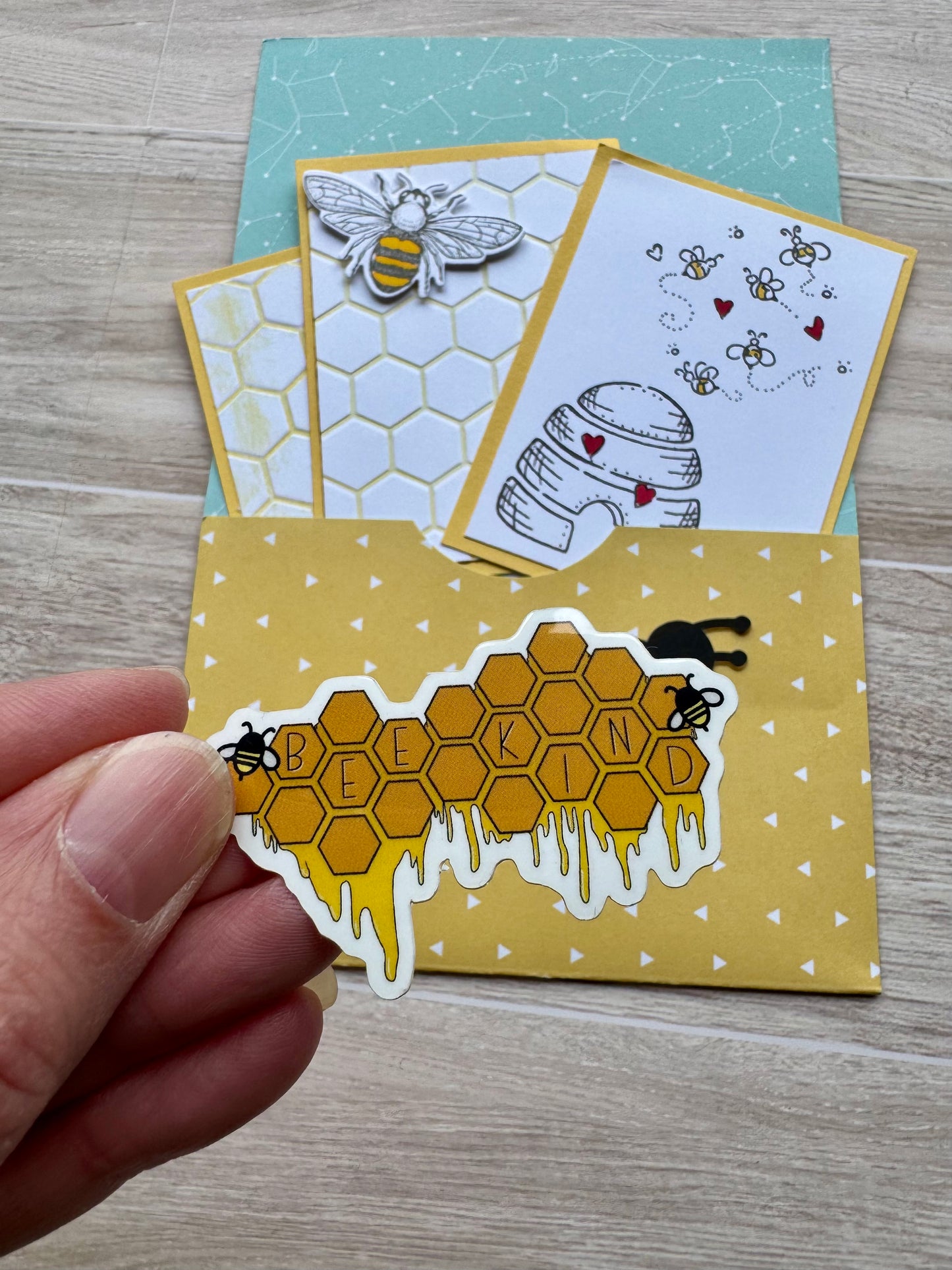 Handmade Folio Journal Embellishment Set | Bee Themed| Yellow | Paper Journal Supplies | P33