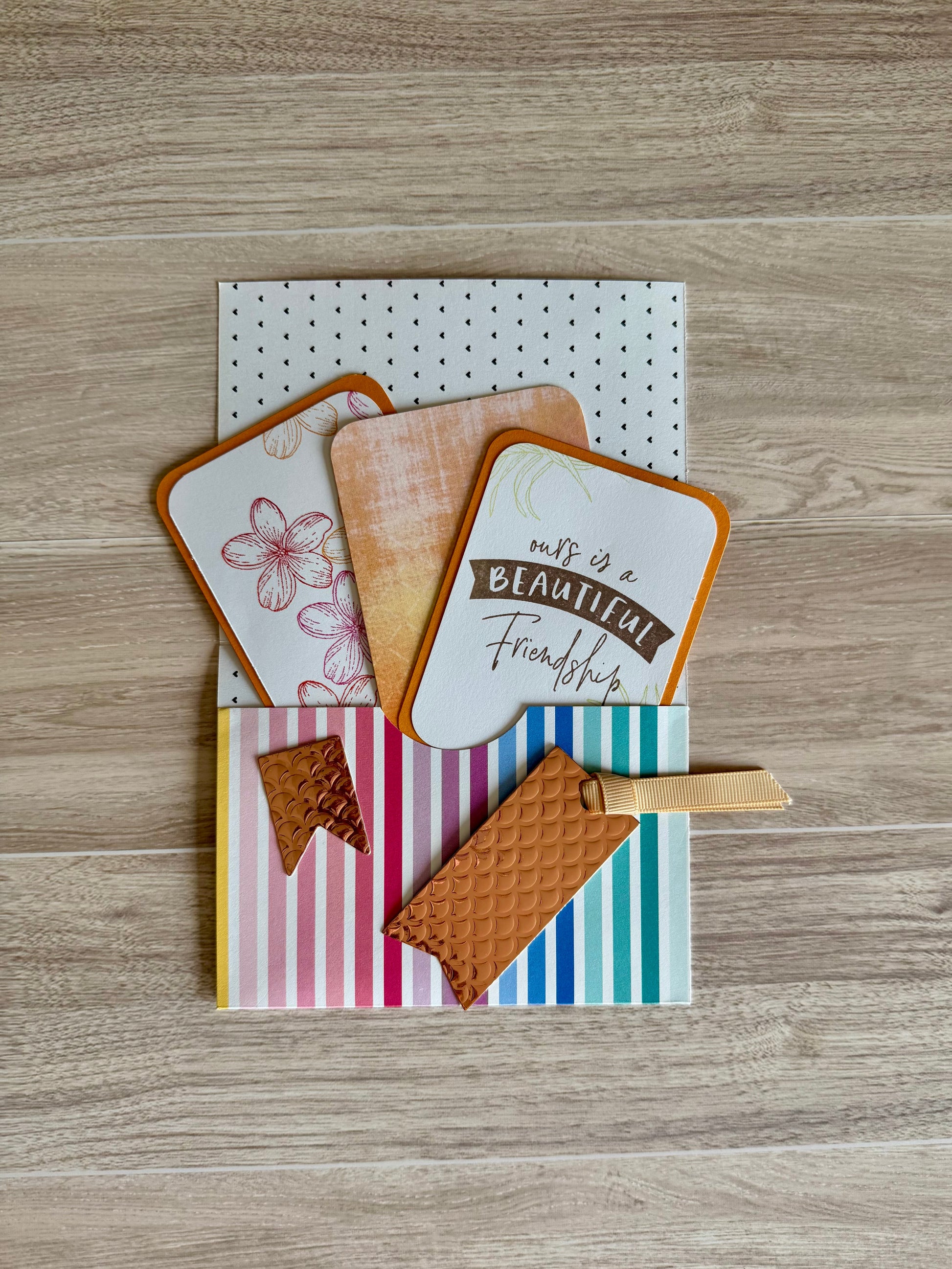Paper Folio with journal cards and tags