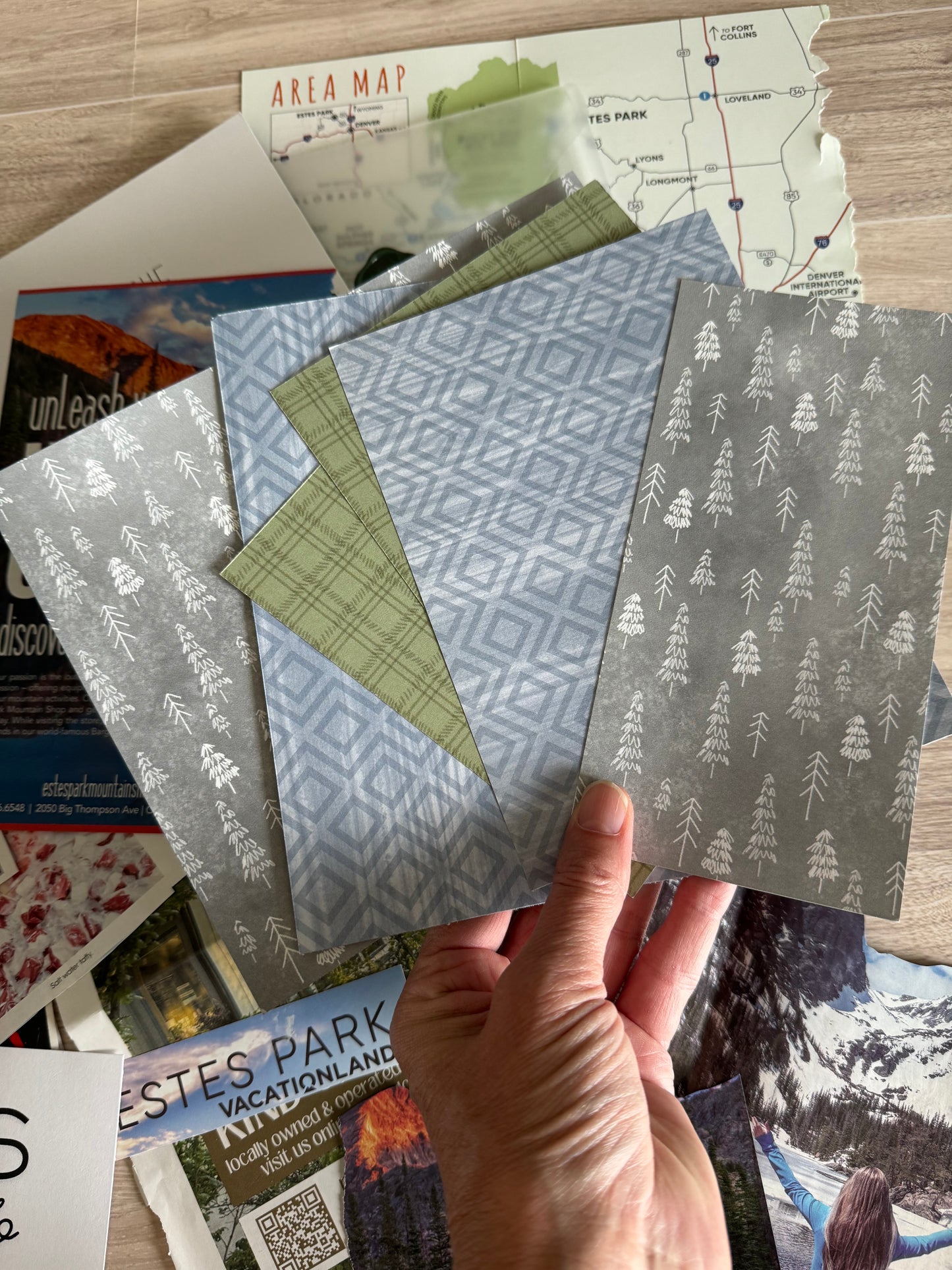 Junk Journal Kit | Authentic Estes Park Colorado Vacation Ephemera & Stickers | P40