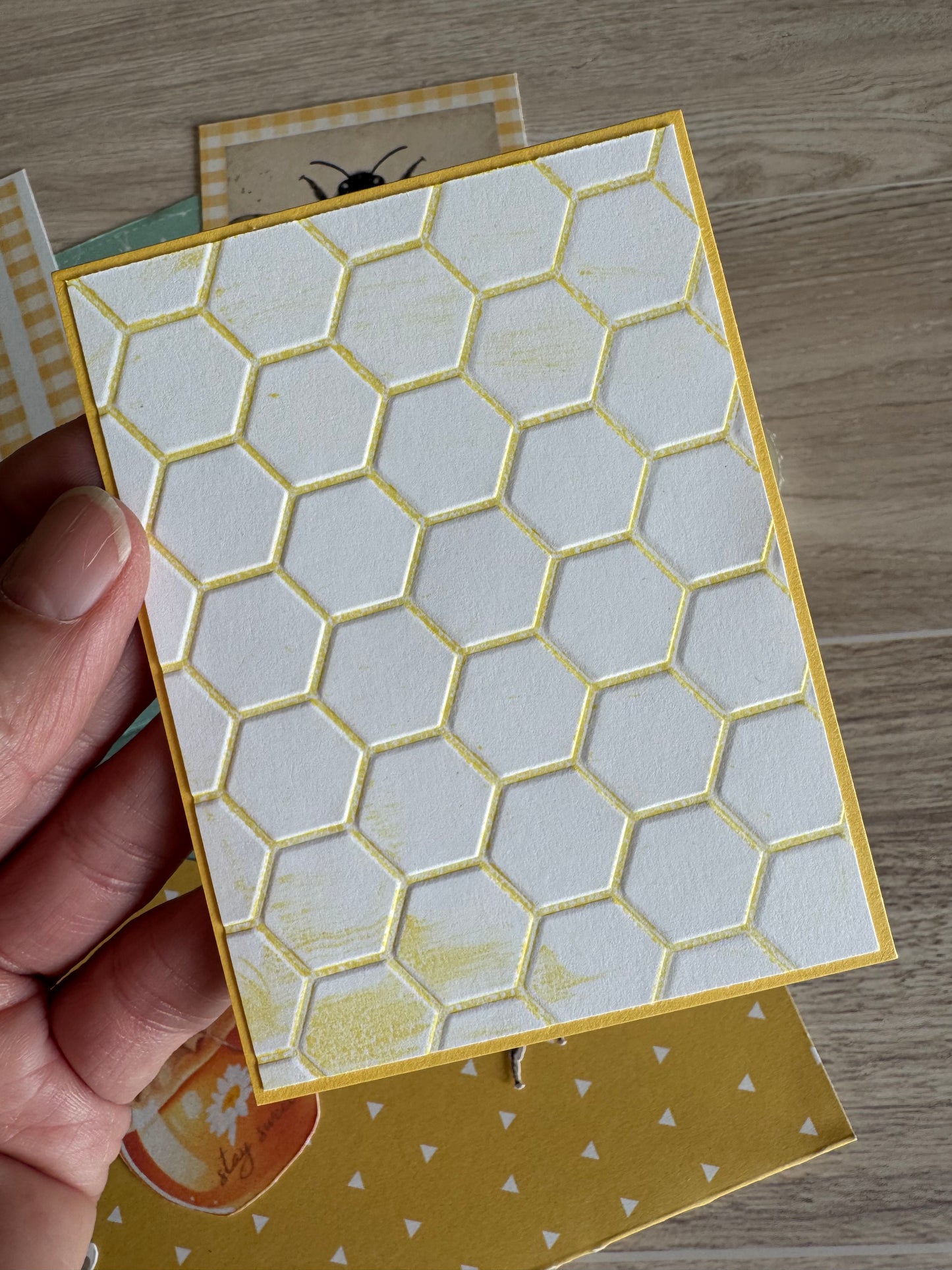 Handmade Folio Journal Embellishment Set | Bee Themed | Paper Journal Supplies | P41