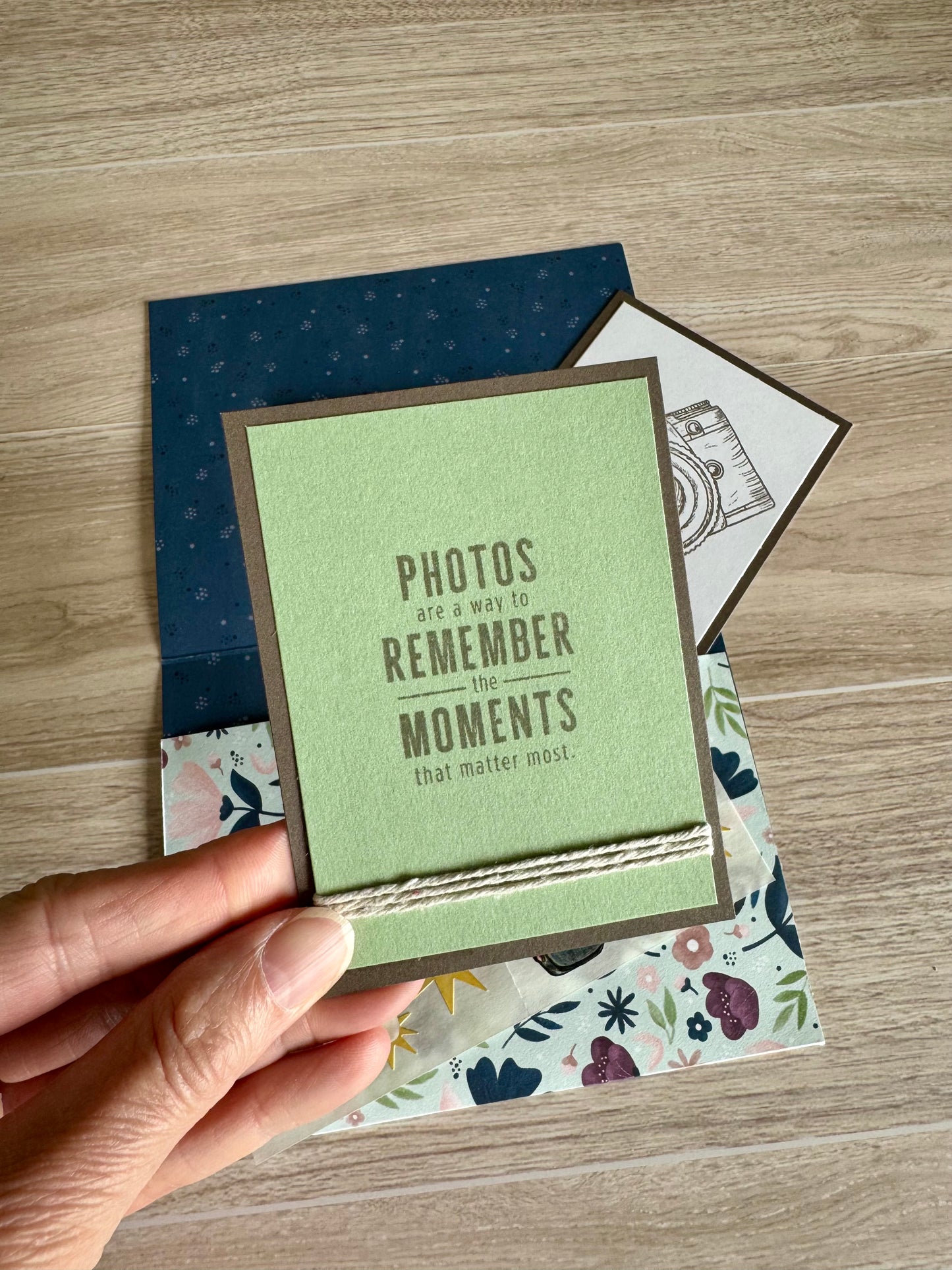 Handmade Folio Journal Embellishment Set | Photo Moments | Paper Journal Supplies | P42