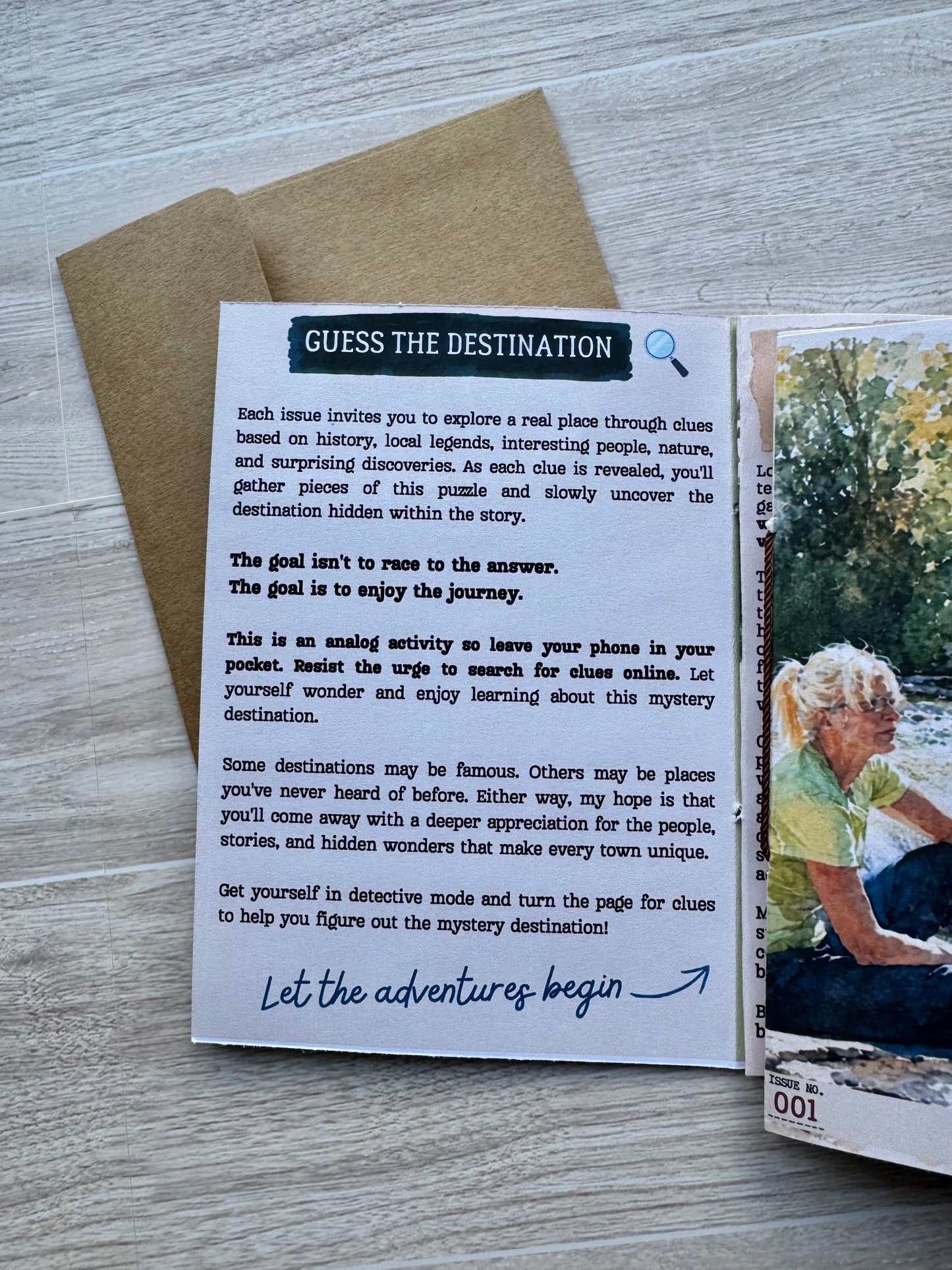 ZINE - The Wizard and the Waterfall - Issue 001 - Mystery Destination Zine