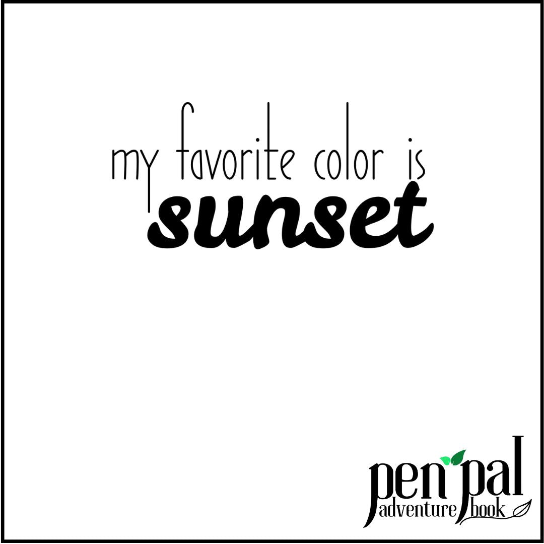 “My Favorite Color Is Sunset” Printable Art | Retro Sunset Travel-Inspired JPG