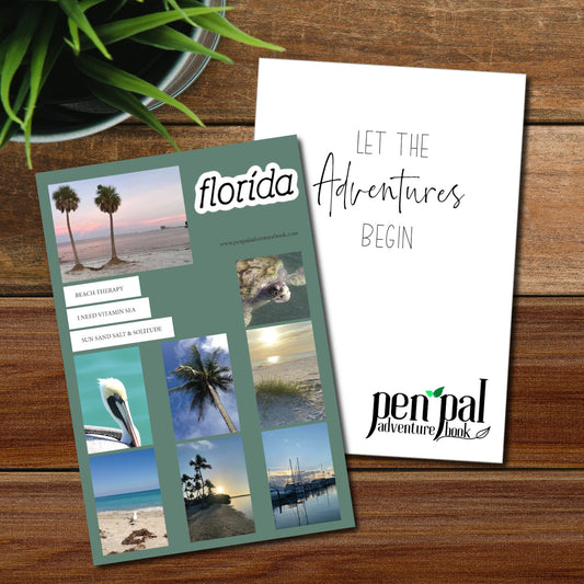 Pen Pal Adventure Book with Sticker Set - FLORIDA VINYL STICKERS