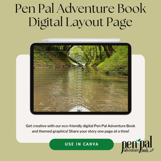 Digital Download-Green River Kentucky Kayaking Journal Layout-Digital Pen Pal Adventure Book
