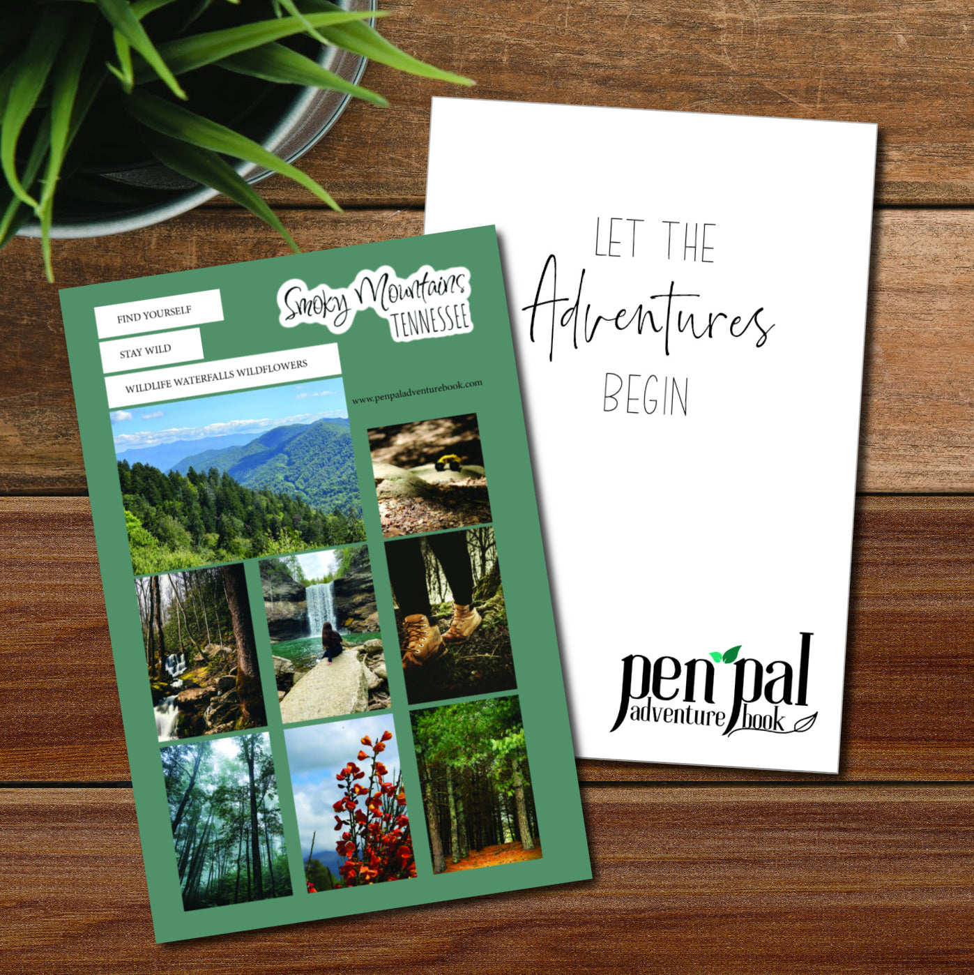 WHOLESALE-Pen Pal Adventure Book with Smoky Mountains Tennessee Sticker Set of 5 Kits