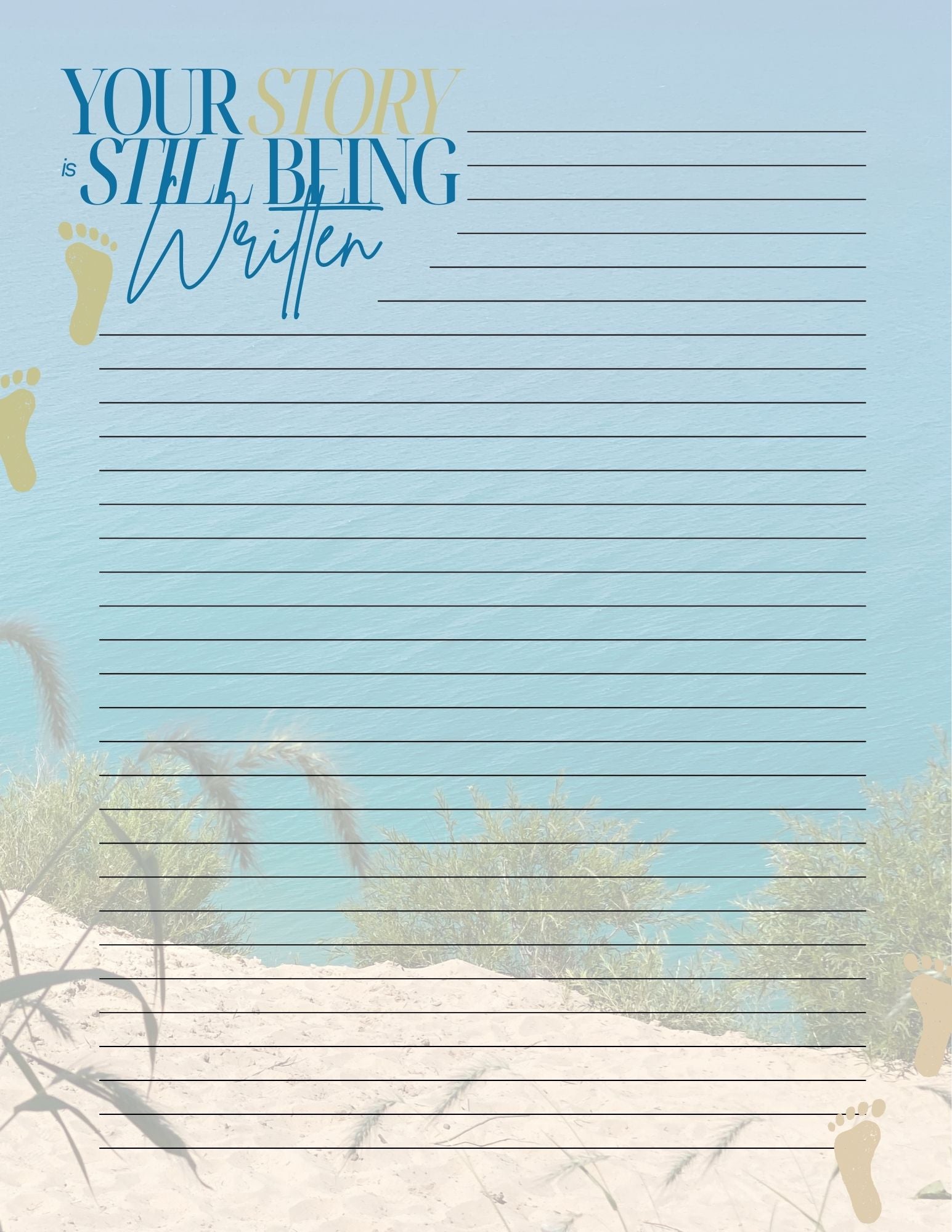 Your Story is still being written journal page