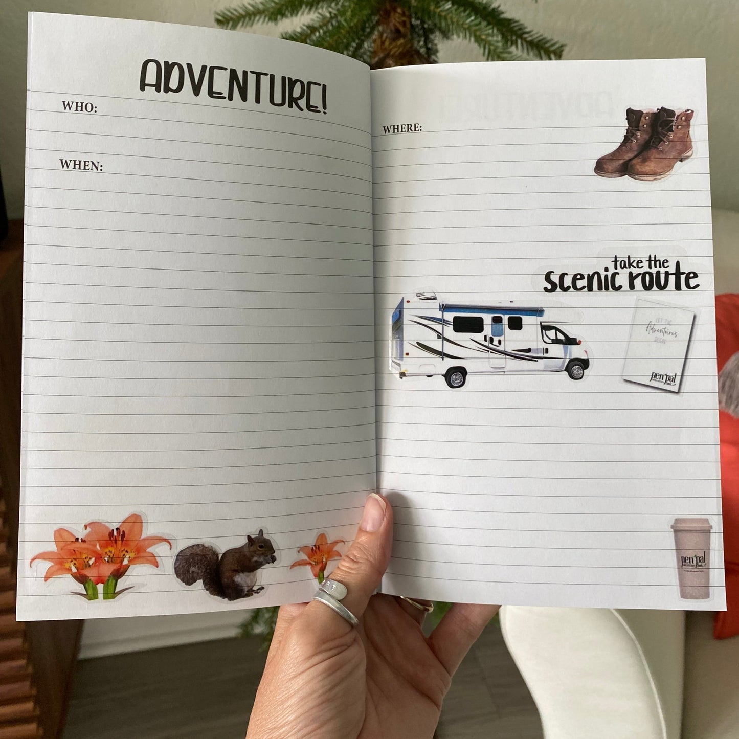Pen Pal Adventure Book with Sticker Set - ROAD TRIP