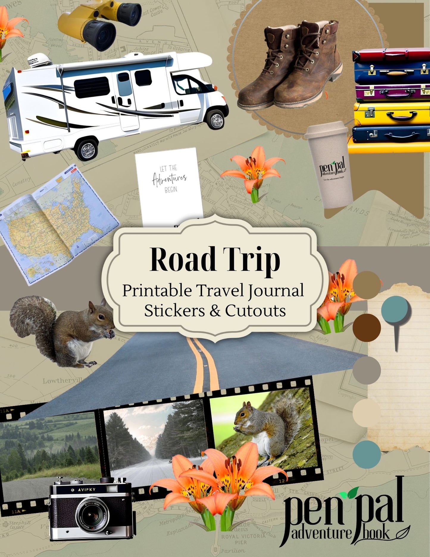 Road Trip Bundle Sticker Cutout Set