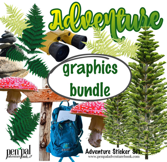 Digital Pen Pal Adventure Book - Adventure Hiking Themed Graphics
