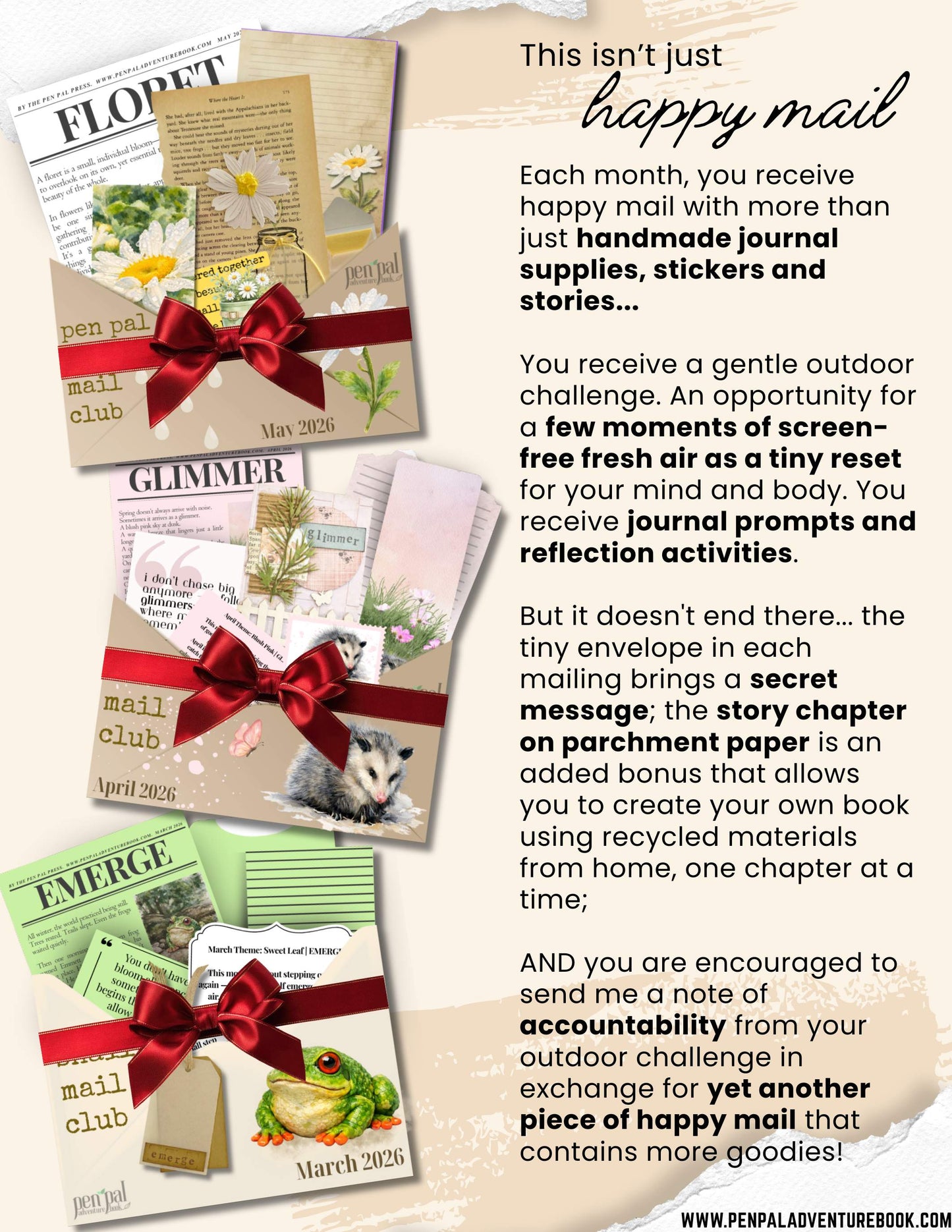 Snail Mail Club | 6 Month Pen Pal Snail Mail Club Membership | No Subscription