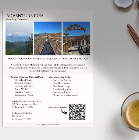 Daytrip-TENNESSEE-Gatlinburg-Smoky Mountains Gatlinburg SkyBridge-Airbnb-VRBO-Digital Download