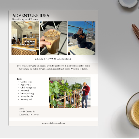 Daytrip-TENNESSEE-Knoxville-Jacks Coffee House-Airbnb-VRBO-Digital Download