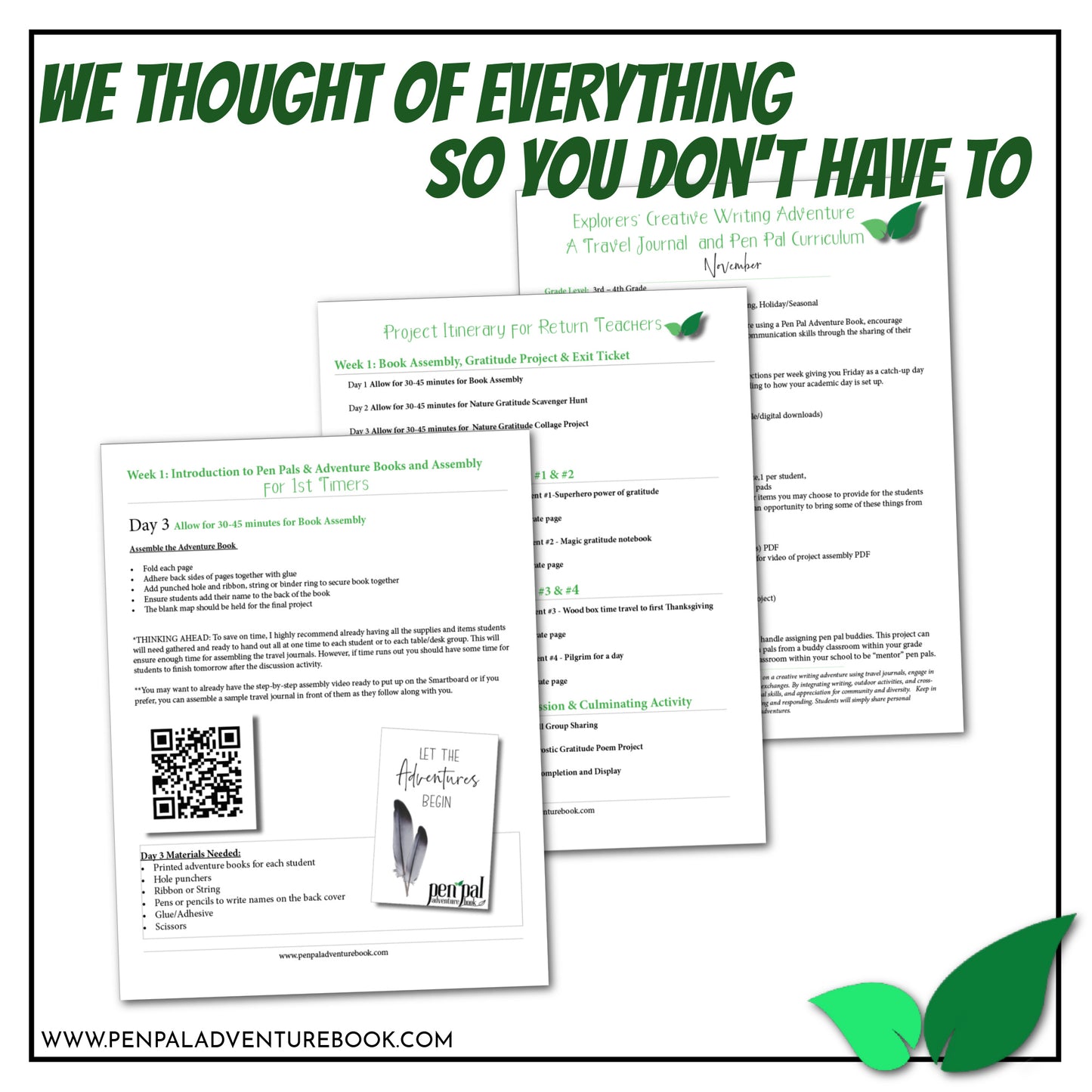 Creative Writing Project for 3rd & 4th Grade Students - Travel Journal - NOVEMBER THEMED Writing Prompts - Project - Writing Activity