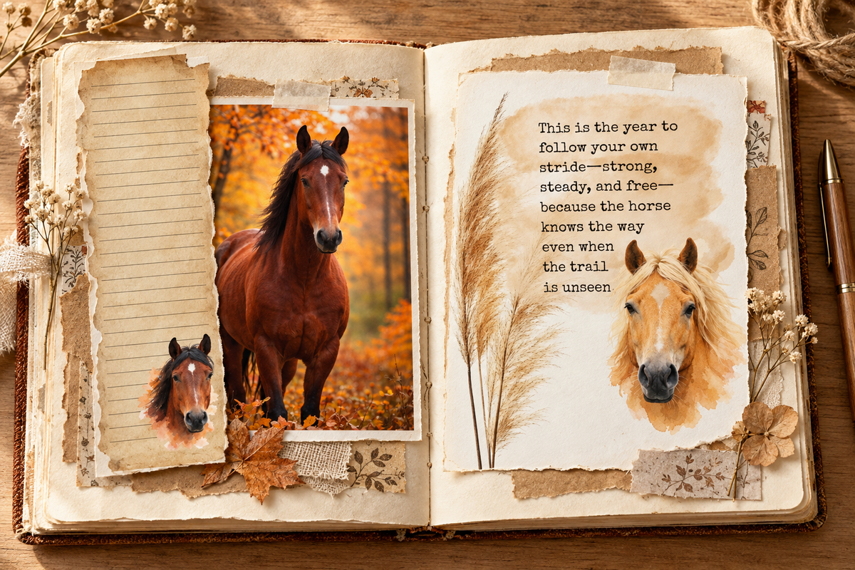 4 Seasons of the Horse – Journaling Paper Pack (Printable PDF)