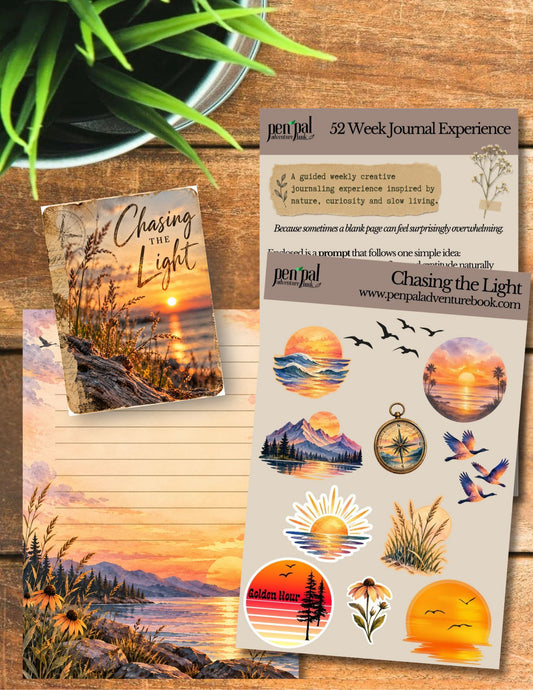 Nature-Inspired Weekly Journal Kit – Chasing the Light Sticker Set | Week 10