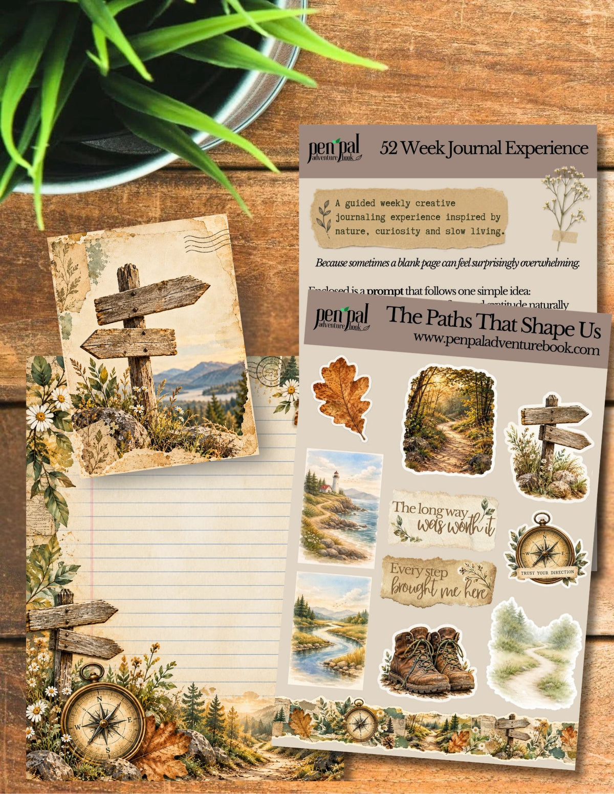Nature-Inspired Weekly Journal Kit – The Paths That Shape Us | Week 11