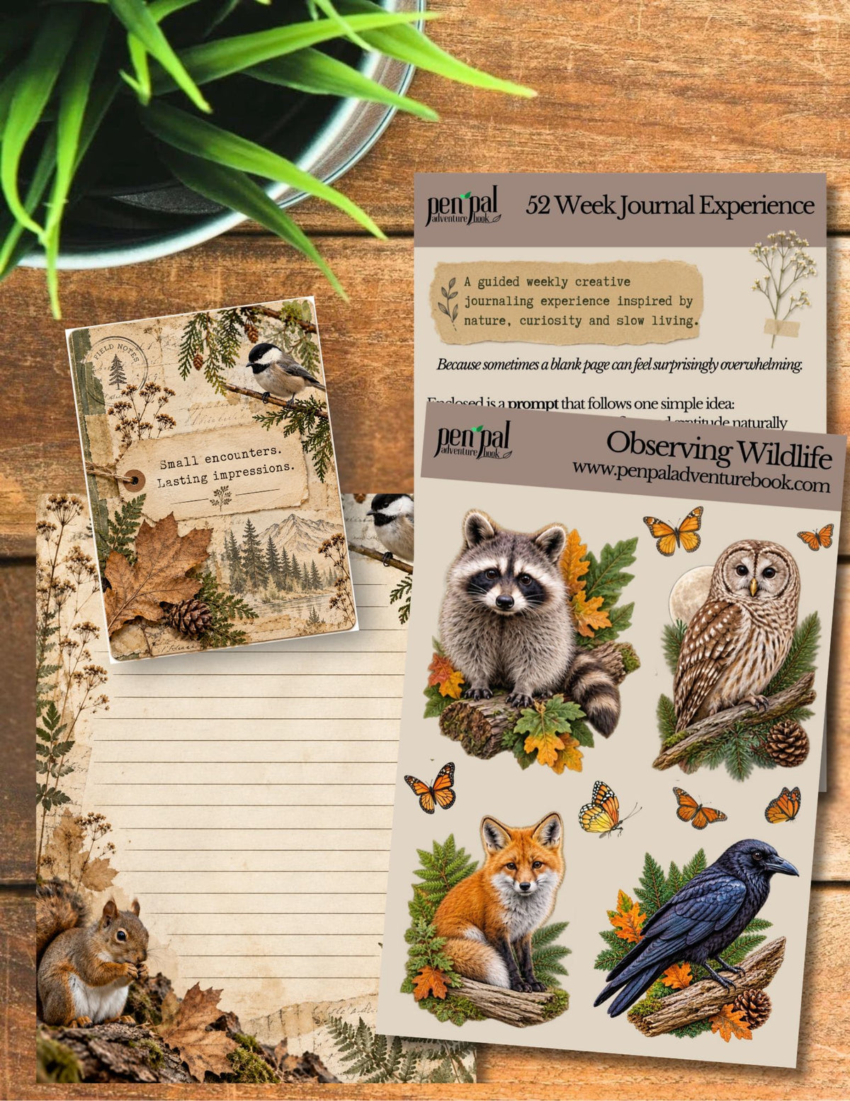 Nature-Inspired Weekly Journal Kit – Observing Wildlife | Week 12