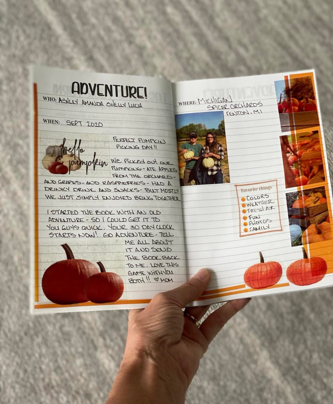 Instant Download-Pumpkin Farm-Orange-Pen Pal Adventure Book Coordinating Printables