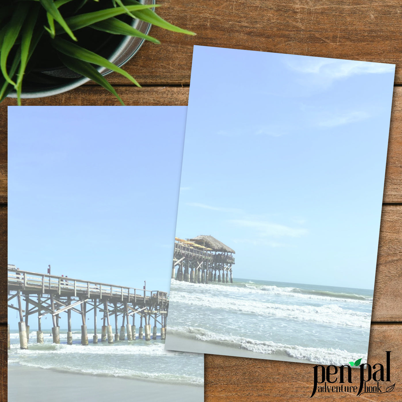 Instant Download-Cocoa Beach Pier Journal Layout-Pen Pal Adventure Book Coordinating Printables