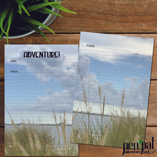 Instant Download-Gulfport Florida Journal Layout-Pen Pal Adventure Book Coordinating Printables