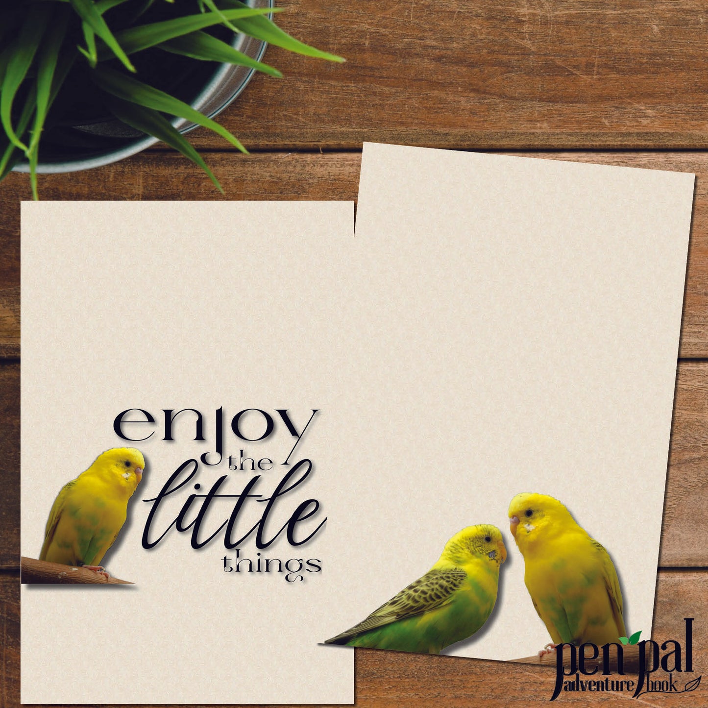 Instant Download-Enjoy the Little Birdie Things Journal Layout-Pen Pal Adventure Book Coordinating Printables