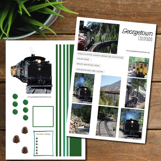 Instant Download-Georgetown Railroad in Colorado-Pen Pal Adventure Book Coordinating Printables
