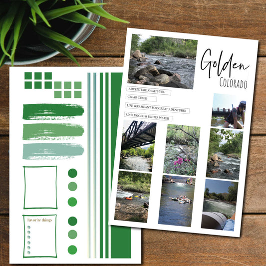 Instant Download-Golden Colorado-Pen Pal Adventure Book Coordinating Printables