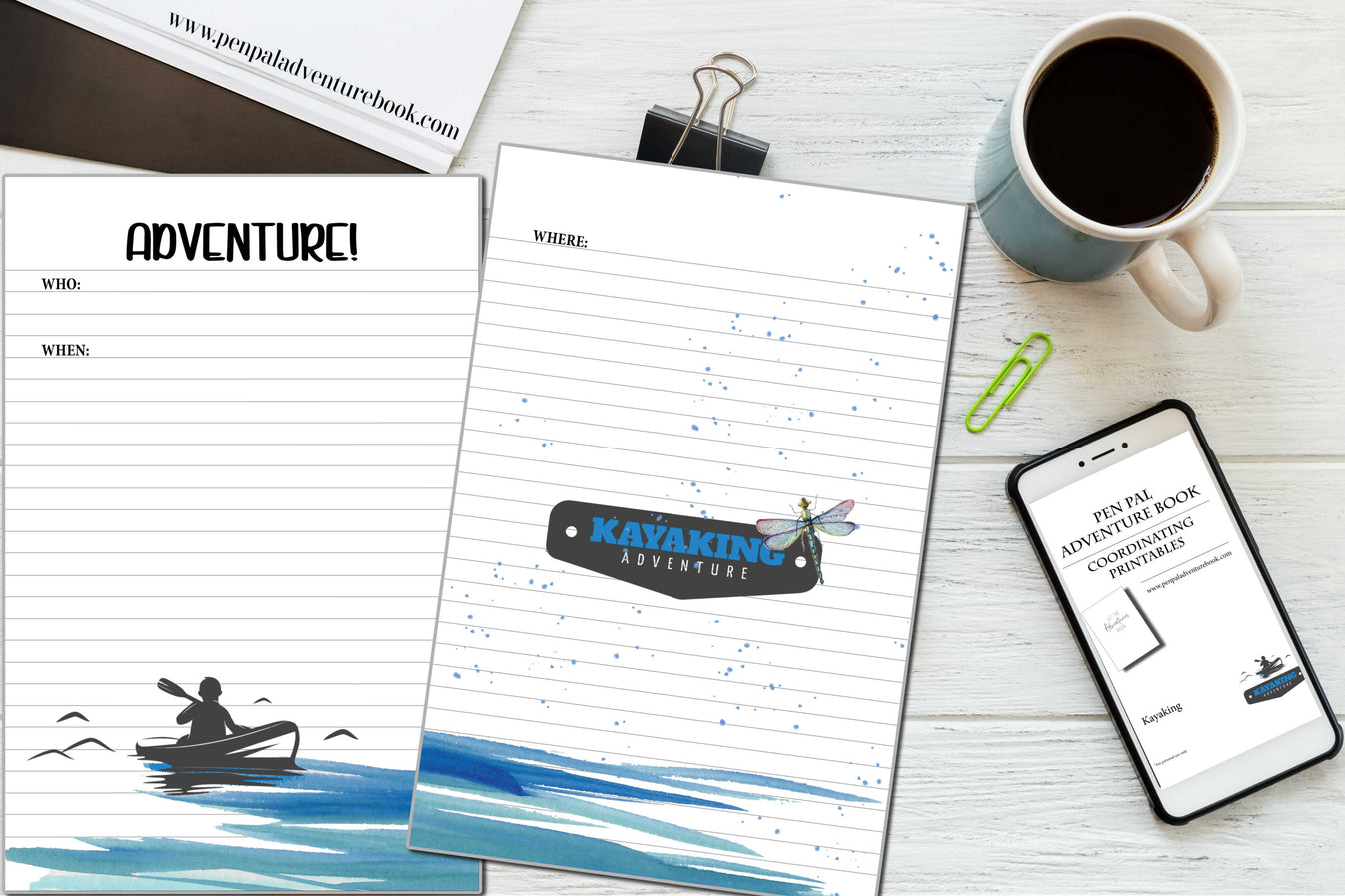Instant DownloadKayak AdventurePen Pal Adventure Book Coordinating P