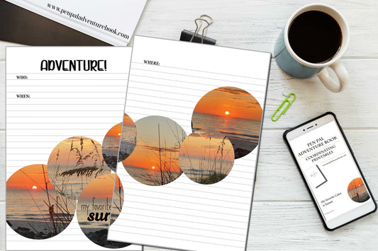 Instant Download-My Favorite Color is Sunset-Pen Pal Adventure Book Coordinating Printables
