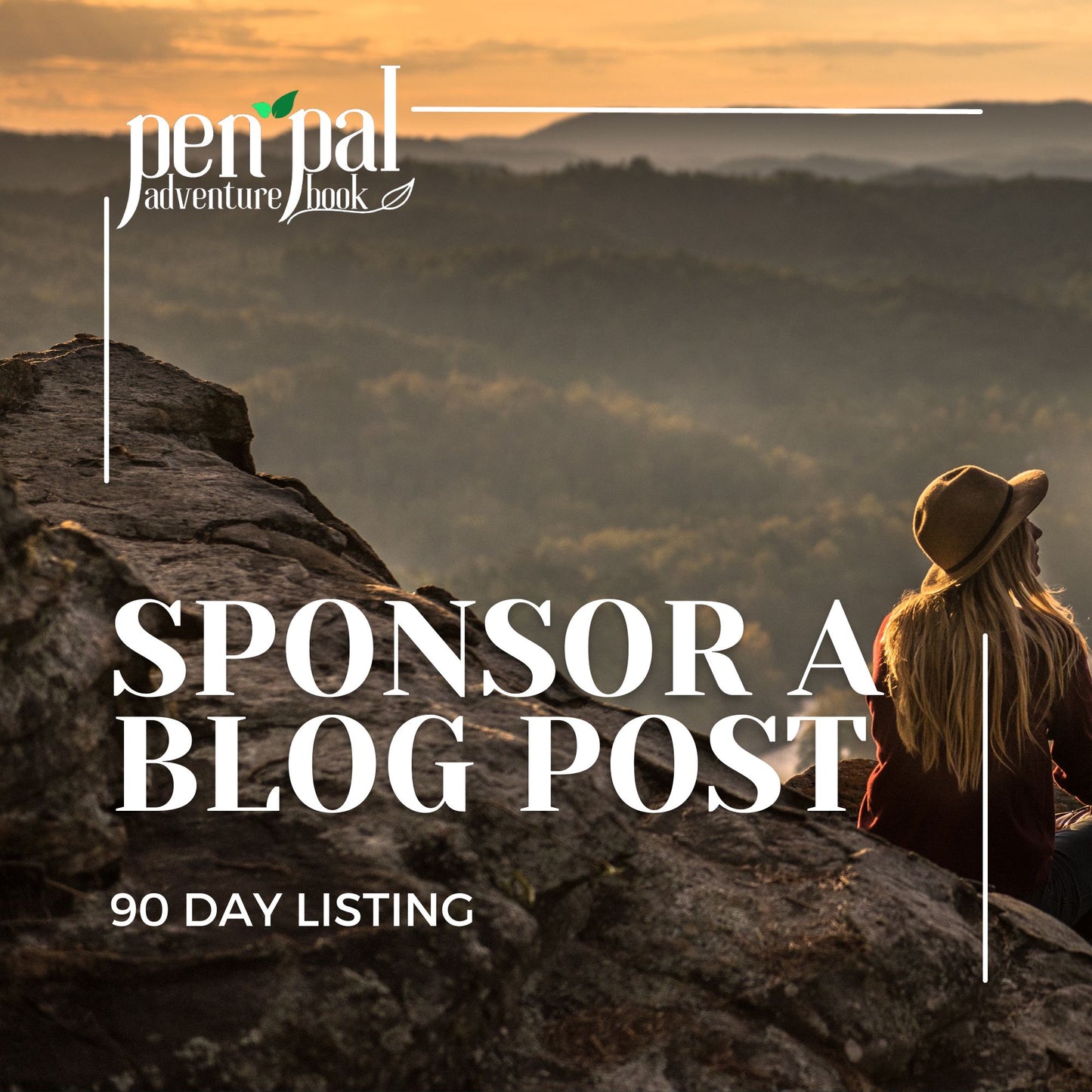 Advertising - Sponsor a Blog Post for 90 Days on the Pen Pal Adventure Blog